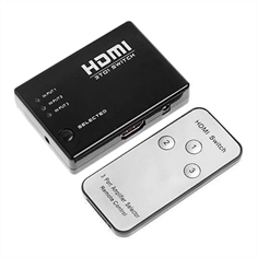 Chaveador Switch HDMI 3 Portas com Controle Remoto
